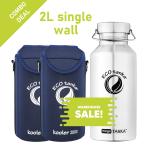 COMBO megaTANKA 2.0L with Mega S.S. Lid and 2 Kooler Covers (Dark Blue)
