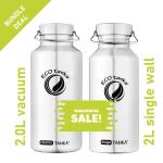 COMBO megaTANKA 2.0L with Mega S.S. Lid and thermoTANKA 2.0L with Mega S.S. Lid 2 Bottles